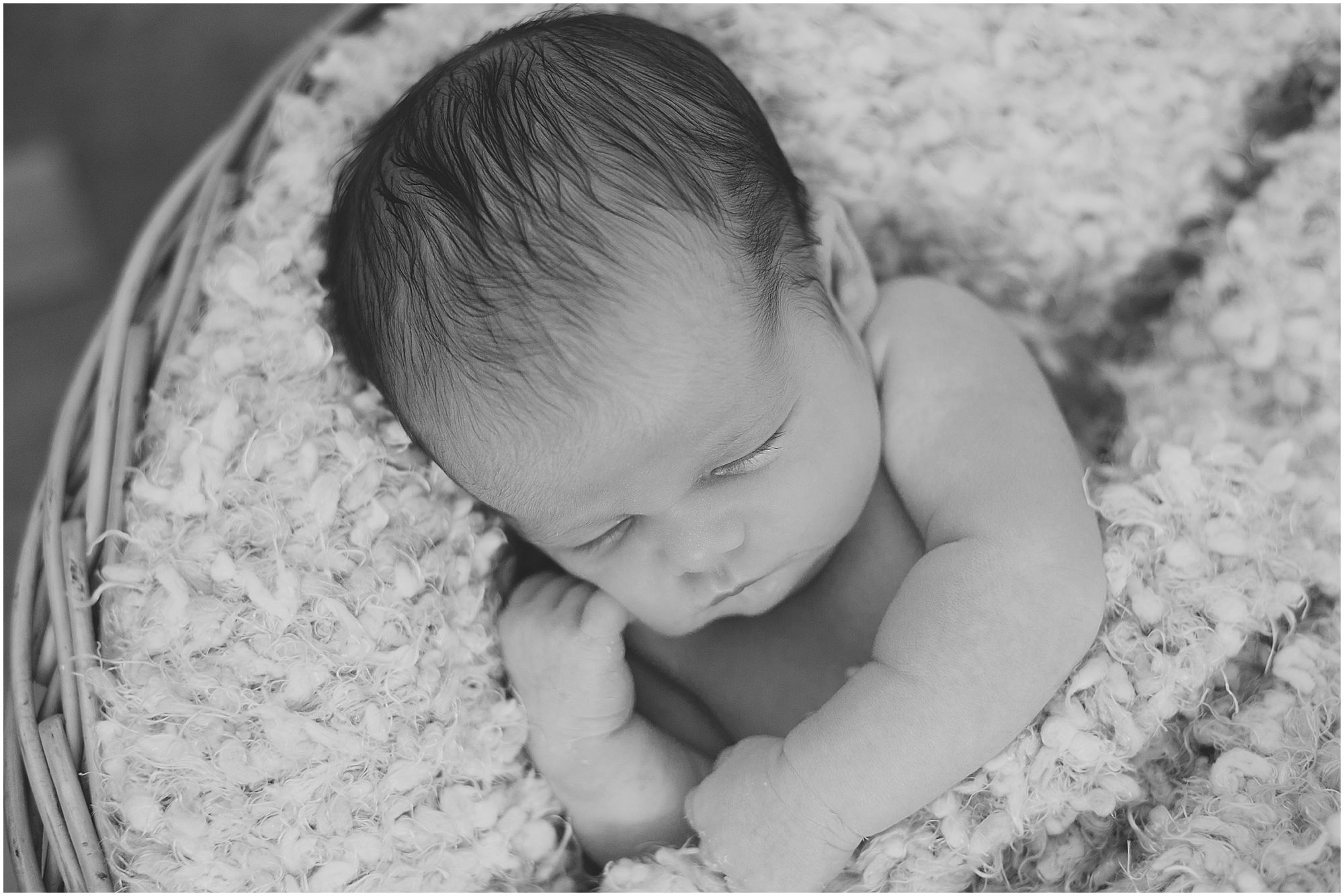 Newborn baby lola photographed at home in swansea