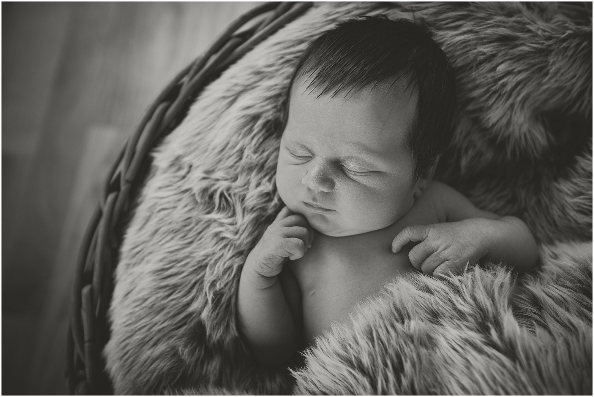 Newborn baby photographed at home in Swansea