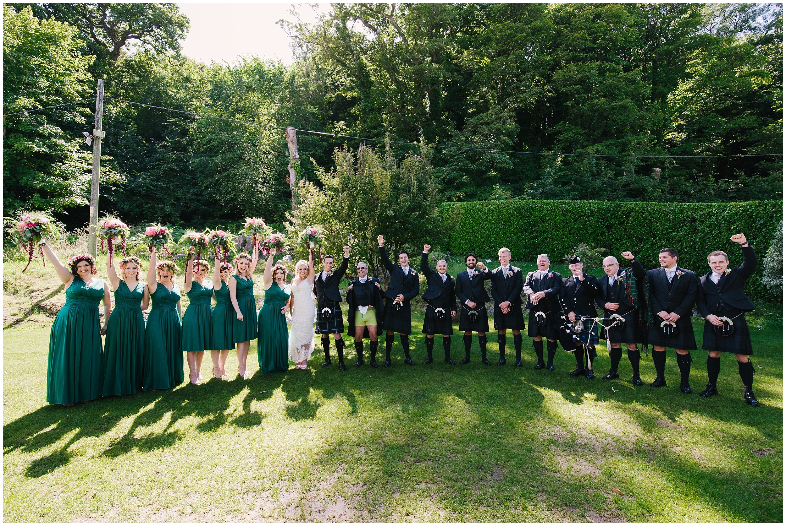 bridal party at oxwich bay hotel